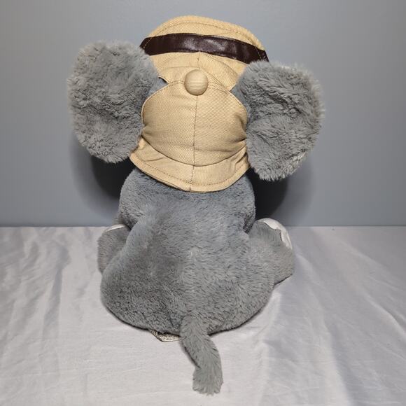 RBI Ron Banafato Inc Elephant Plush Scout Safari Hat Grey Soft Stuffed Animal - Picture 4 of 12